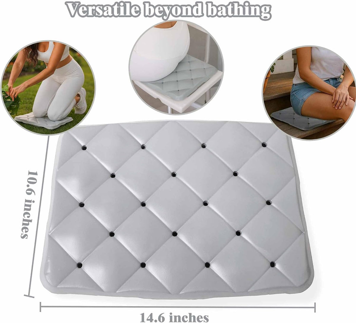 Shower Chair Cushion Waterproof, Shower Seat Cushion and Bath Bench Pad