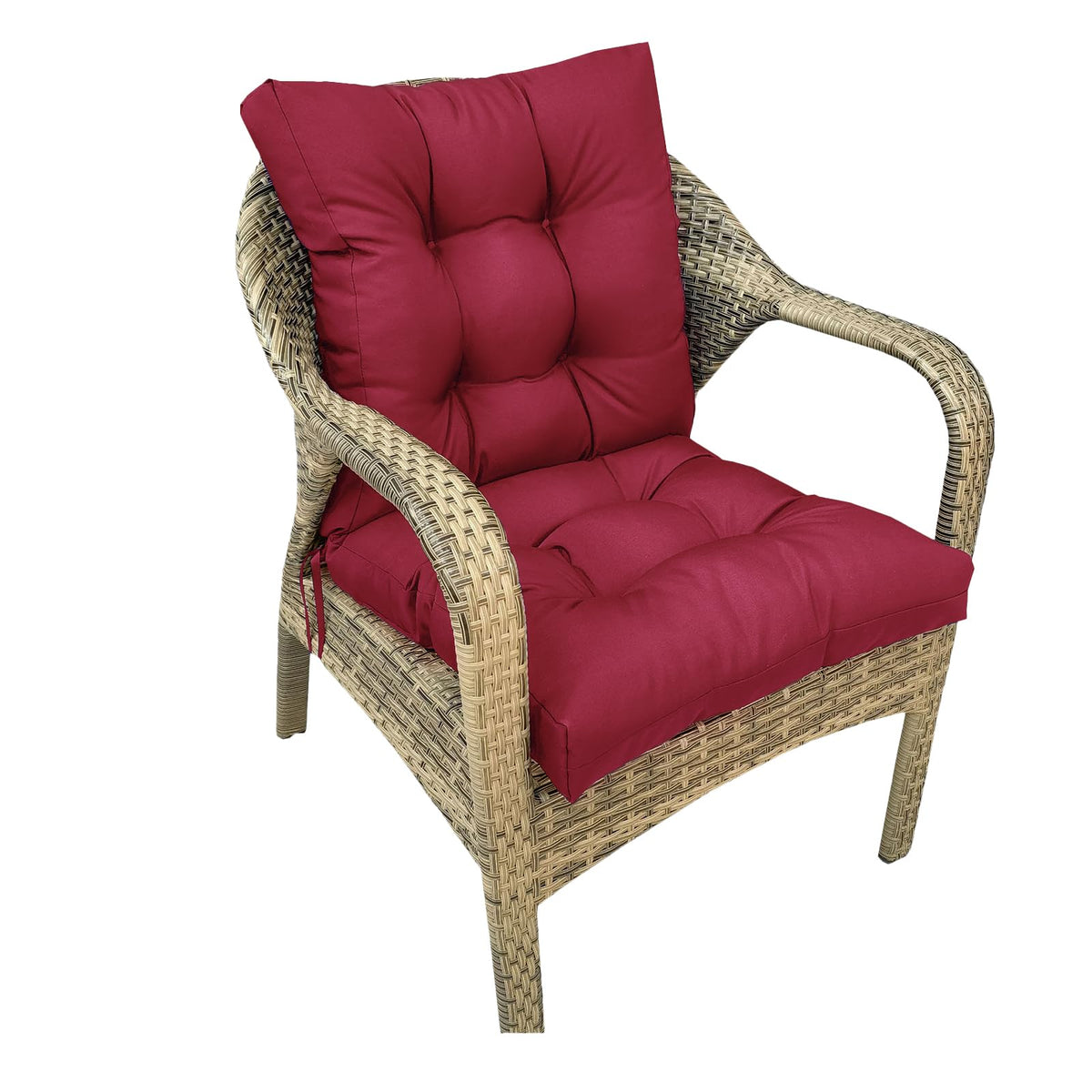 Outdoor Chair Cushions Waterproof Floral Tufted Lawn Wicker Chair Cushion for Patio Furniture Indoor Rocking Chair Pad 41.7"*20.8"*3.5" Hawaii