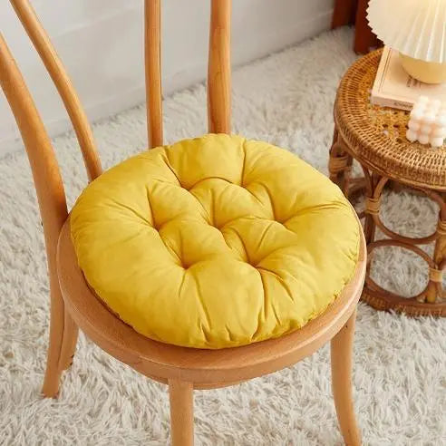 Thick Round Chair Cushion - Comfortable Washable Seat Pad for Office, Dining Room Use, Soft Reusable Everyday Seating Thick Cushion for Home & Tatami Floor
