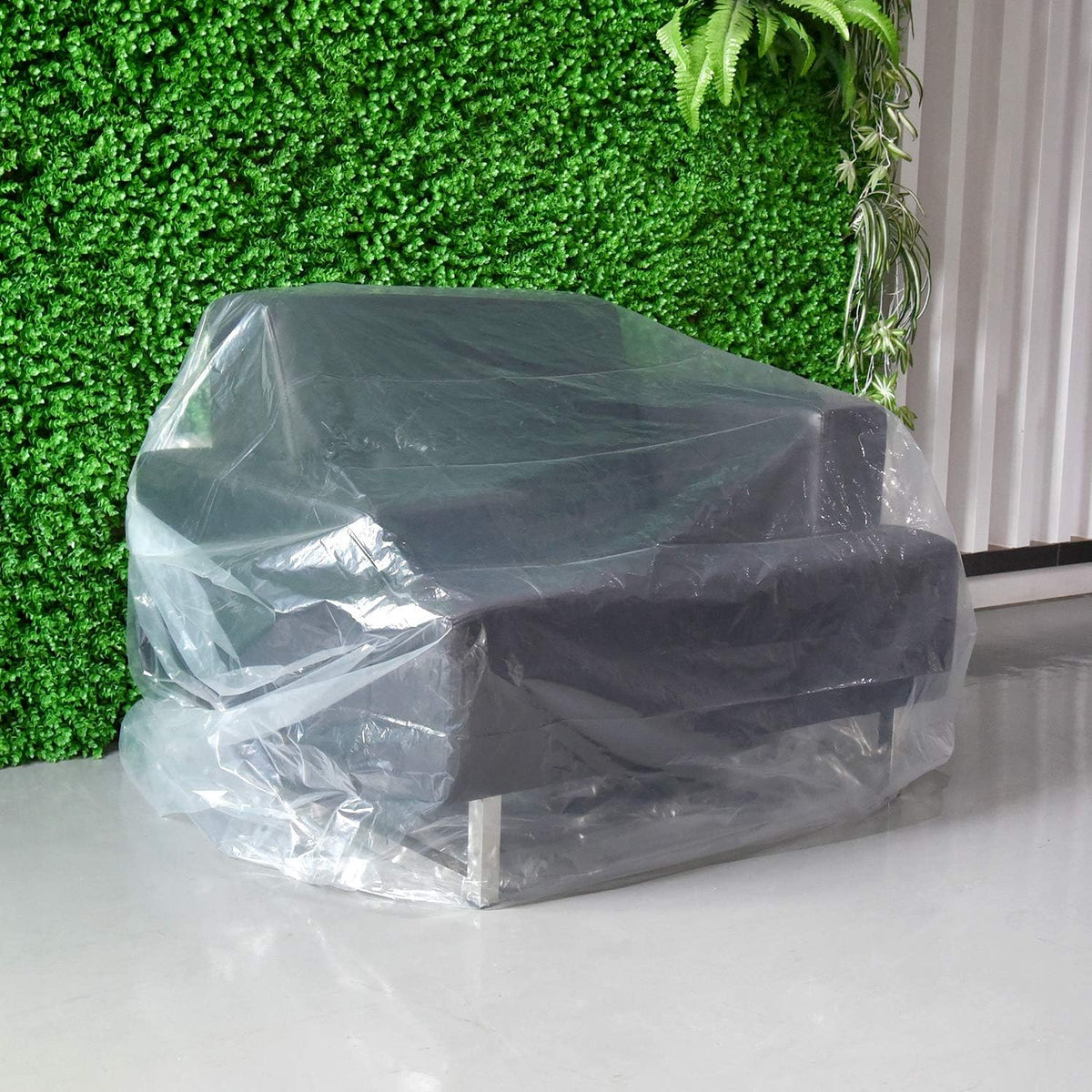 TUPARKA Furniture Cover Plastic Storage Bag Heavy Duty Water Resistant Sofa Slipover for Moving Long Term Storage, 110 x 72 inches