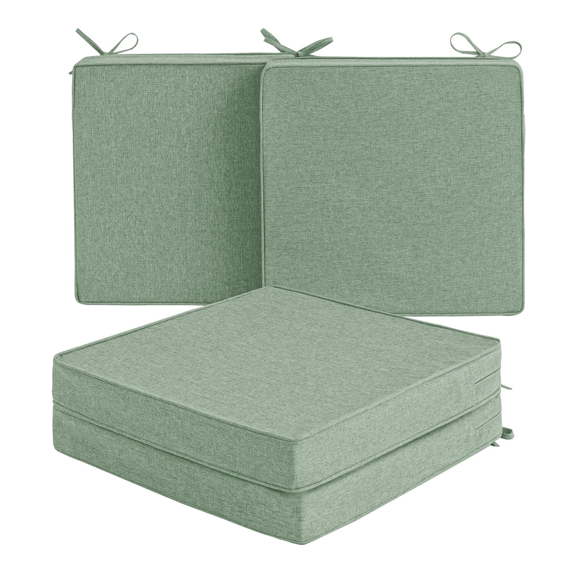 Outdoor Chair Cushions, Set of 4, 19 x 19 Inch, Navy Blue