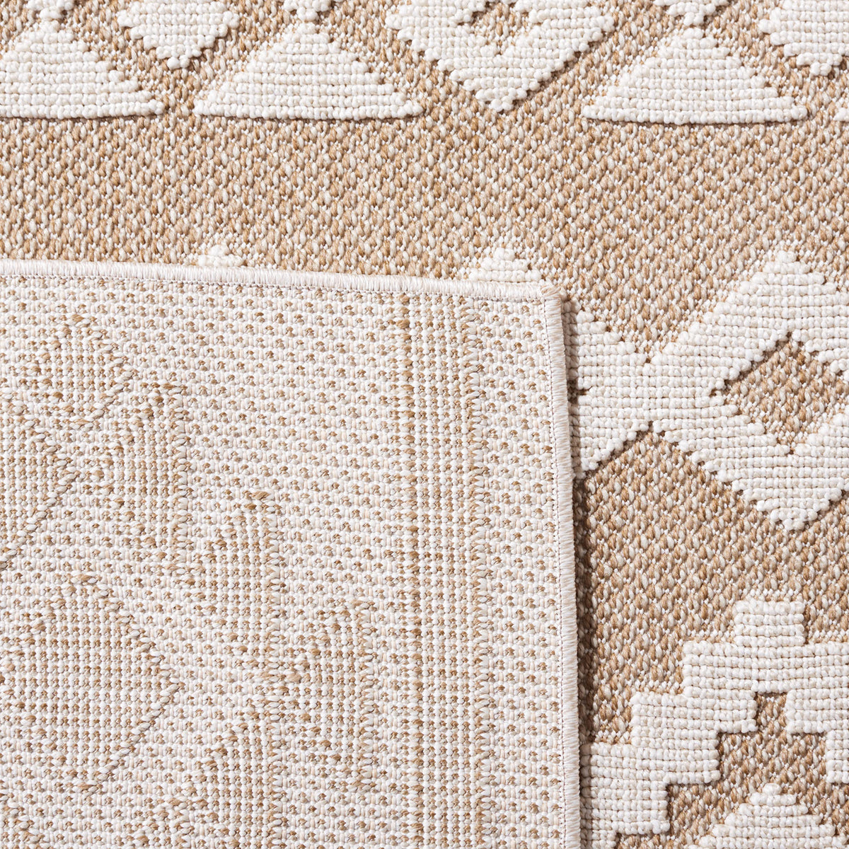 SAFAVIEH Washable Rug Outdoor Global Collection - 8' x 10', Beige & Ivory, Non-Shedding & Easy to Clean, Ideal for Patio, Backyard, Mudroom (GLB210C)