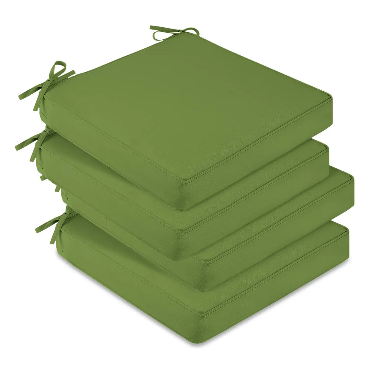 【Back to School】Downluxe Waterproof Outdoor Chair Cushions, Patio Chair Cushion with Non-Slip Ties & Handle, Square Outdoor Cushion for Patio Furniture with Removable Cover, 19" x 19" x 3",dorm essentials,home decor,home essentials,sohochic