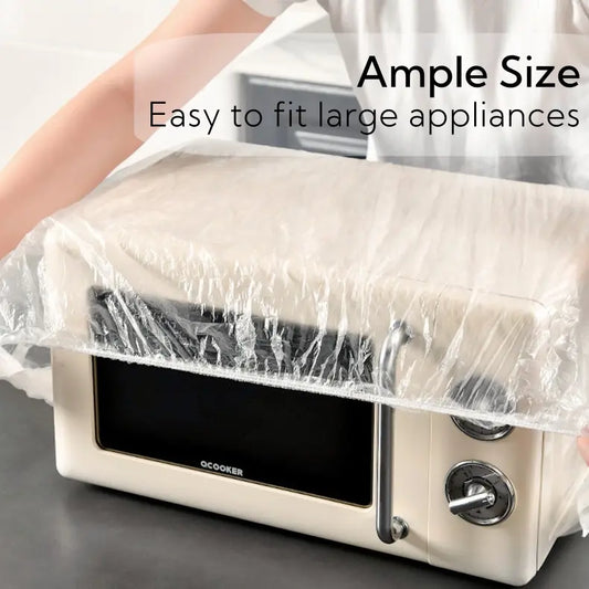30 Counts Clear Disposable Dust Cover,Dustproof with Elastic for Kitchen Household Furniture,Thickened Appliance Dust Covers for Coffee Maker,Blender, Toaster,Pressure Cooker,Air Fryer,Oven,Slow Cooker Accessories