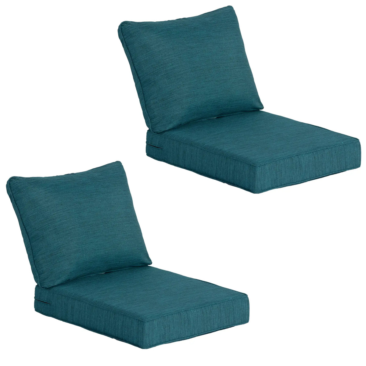 COZYVIDA Outdoor Patio Deep Seat Cushion Set, 2 Pieces — Fade-Resistant, Waterproof Cushions for Outdoor Furniture Chairs, 30D High-Elastic Foam, Suitable for Sofas and Chairs, 24 x 28 inches