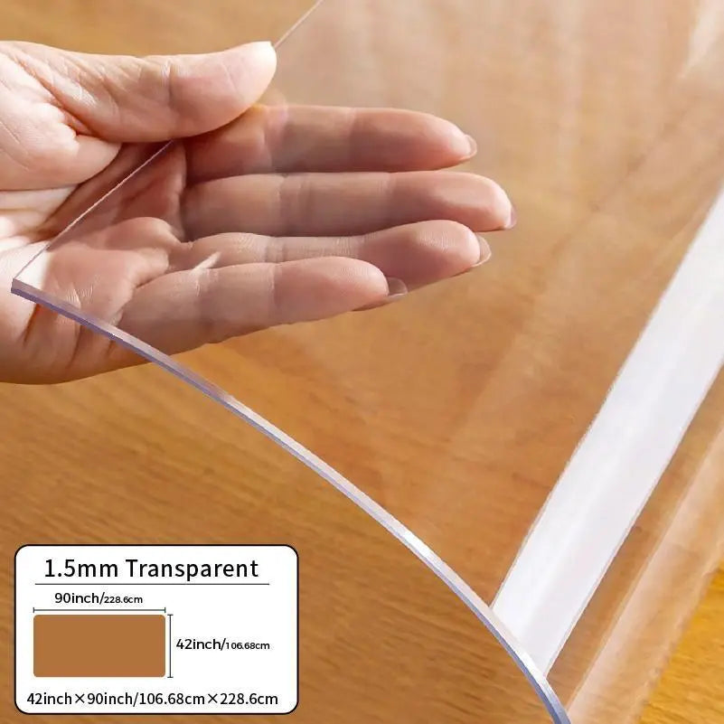 1.5mm Transparent PVC Dresser Protector – Shields Vanity from Cosmetic Residue, Oil & Moisture, Wipeable & Scratch-Resistant,sohochic