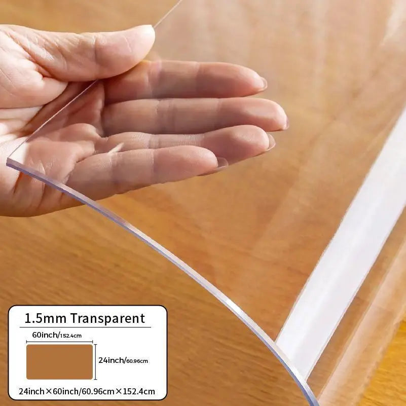 1.5mm Transparent PVC Dresser Protector – Shields Vanity from Cosmetic Residue, Oil & Moisture, Wipeable & Scratch-Resistant,sohochic