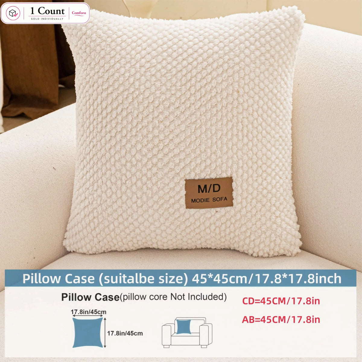 Luxury Thick Removable Couch Cover, 1 Count Soft Textured Seat Pad, Non-Slip Washable Universal Sofa Protector, Sectional Sofa Slipcovers, Pet-Friendly Modern Slipcover for Sectional, Loveseat and 3-Seater Couch #GLOBAL PICKS
