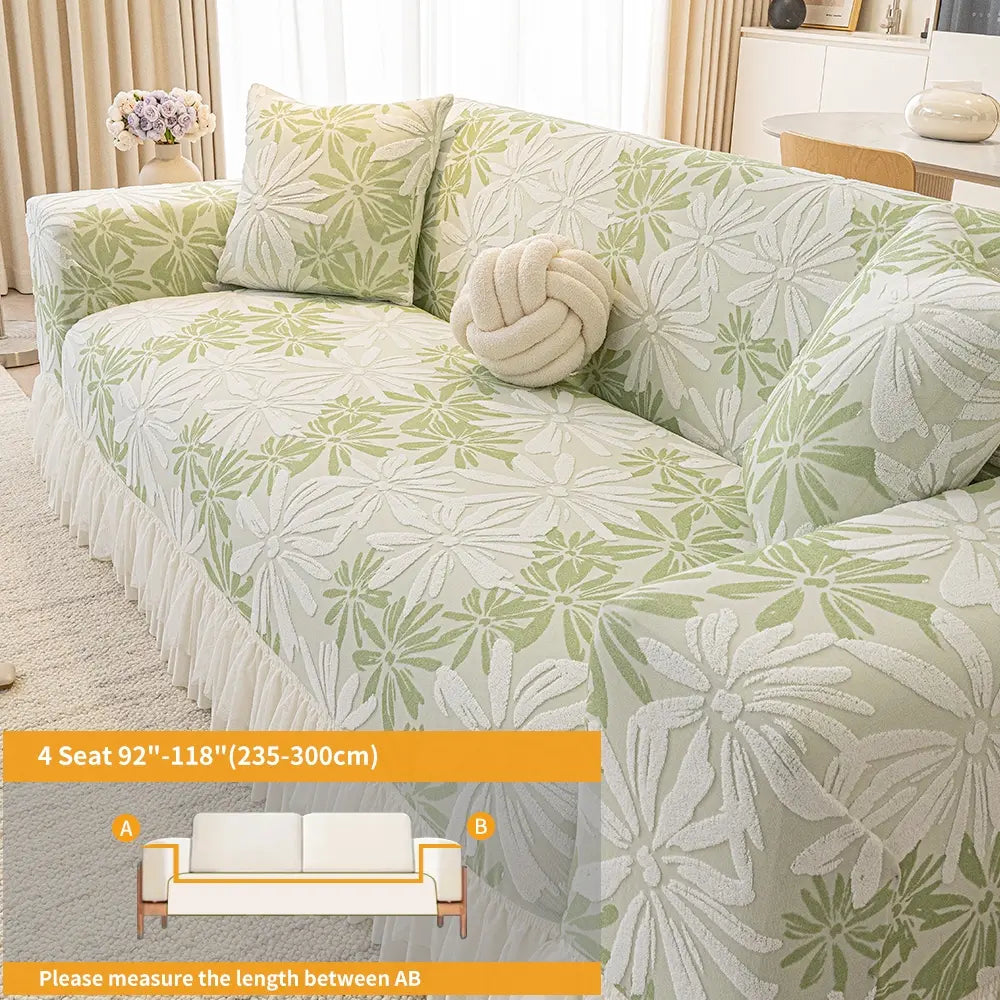 Floral Sofa Slipcover, Anti-Slip Full Coverage Lazy Elastic Furniture Protector, Washable Sofa Protector, High Elasticity Reusable Sofa Cover, All Seasons Use, Dustproof Sofa Slipcover, Washable Sofa Covers, Couch Covers For Sofa