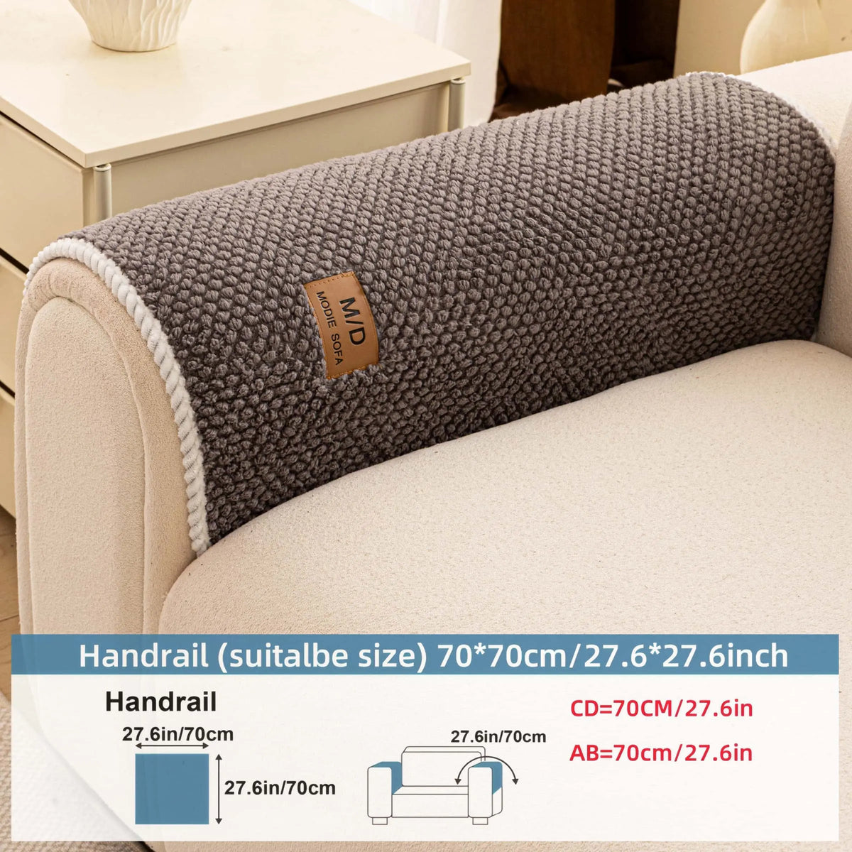 Luxury Thick Removable Couch Cover, 1 Count Soft Textured Seat Pad, Non-Slip Washable Universal Sofa Protector, Sectional Sofa Slipcovers, Pet-Friendly Modern Slipcover for Sectional, Loveseat and 3-Seater Couch #GLOBAL PICKS