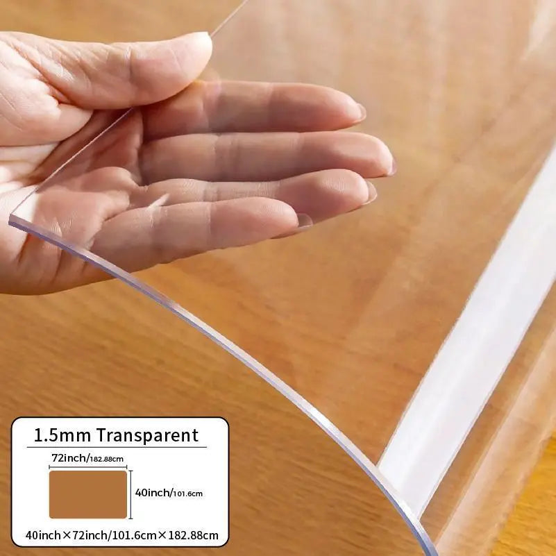 1.5mm Transparent PVC Dresser Protector – Shields Vanity from Cosmetic Residue, Oil & Moisture, Wipeable & Scratch-Resistant,sohochic