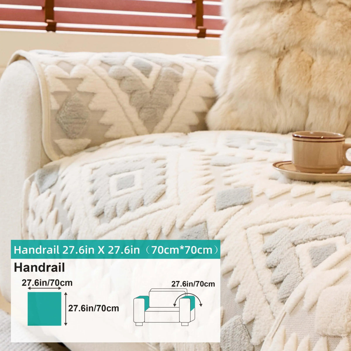 Boho Style Geometric Pattern Quilted Sofa Cover, Couch Cover, Soft Comfortable Dustproof Slipcover, Sofa Protector & Cushion Cover for Home Living Room, Bedroom, Hotel & Dormitory #GLOBAL PICKS