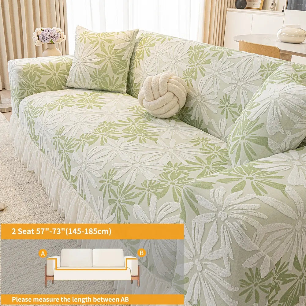 Floral Sofa Slipcover, Anti-Slip Full Coverage Lazy Elastic Furniture Protector, Washable Sofa Protector, High Elasticity Reusable Sofa Cover, All Seasons Use, Dustproof Sofa Slipcover, Washable Sofa Covers, Couch Covers For Sofa