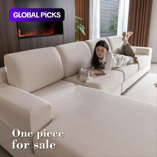 Solid Color Non-Slip Sofa Couch Slipcover, Modern Washable Sofa Slipcover, Soft Furniture Protector for Home Living Room Decor, Washable Couch Covers, Slipcovers for Couches and Sofas #GLOBAL PICKS