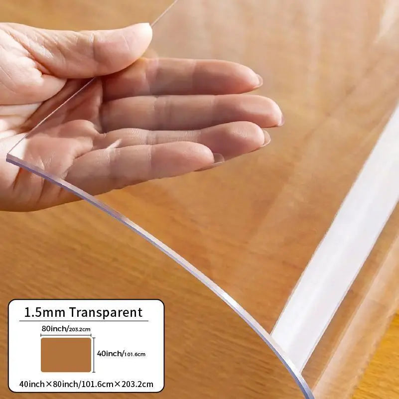 1.5mm Transparent PVC Dresser Protector – Shields Vanity from Cosmetic Residue, Oil & Moisture, Wipeable & Scratch-Resistant,sohochic
