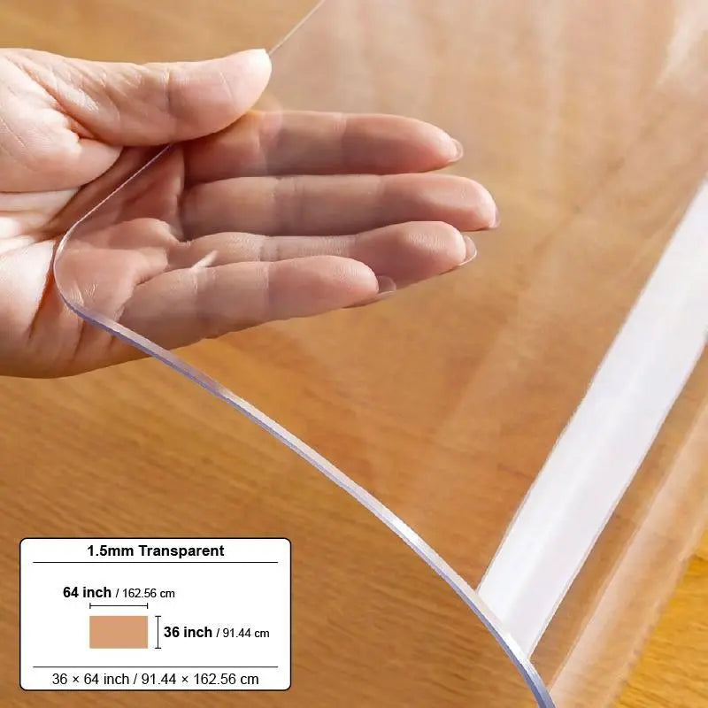 1.5mm Transparent PVC Dresser Protector – Shields Vanity from Cosmetic Residue, Oil & Moisture, Wipeable & Scratch-Resistant,sohochic