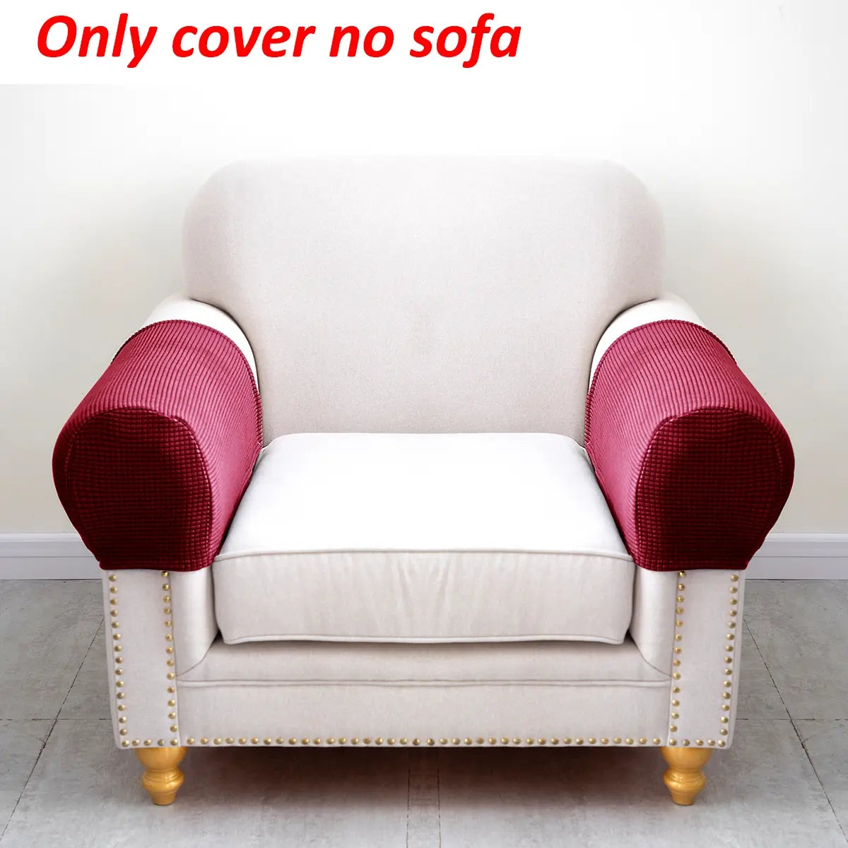 Durable Nylon Elastic Armrest Covers, Soft Fabric, Corn Grain Pattern, Scratch & Dust Proof, Suitable for Single to Four Seater Sofas, Set of Two, Decorative Couch Sofa Protector