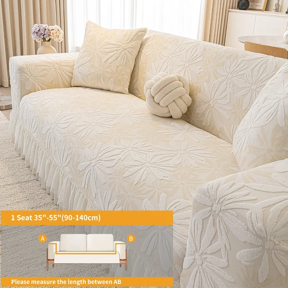 Floral Sofa Slipcover, Anti-Slip Full Coverage Lazy Elastic Furniture Protector, Washable Sofa Protector, High Elasticity Reusable Sofa Cover, All Seasons Use, Dustproof Sofa Slipcover, Washable Sofa Covers, Couch Covers For Sofa