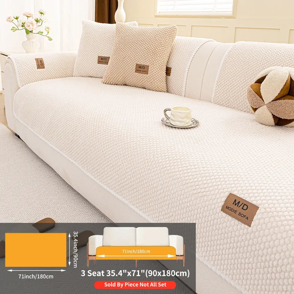 Non-Slip Soft Sofa Cushion, Durable Pet-Friendly Couch Protector, Reusable Couch Protector, Washable Dustproof Sofa Cover, Dustproof Sofa Slipcover, Universal Home Decor, Washable Couch Covers, Slipcover For Sofa