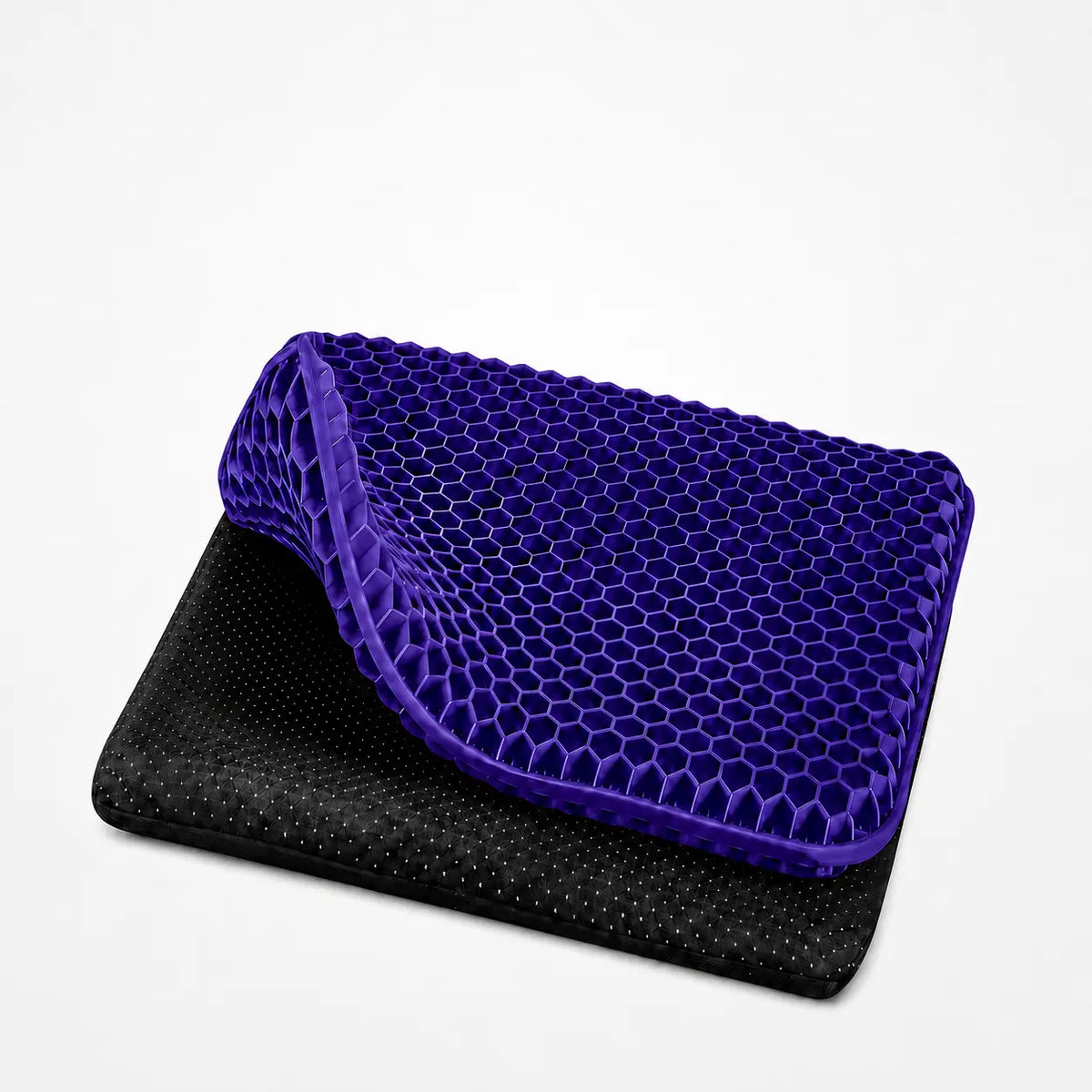 Honeycomb Structure Gel Seat Cushion - Ergonomic Tailbone & Hip Support, Thick Cooling Breathable Fabric Pad, Weight Distribution, Long Sitting Support, Non-Slip Washable Cover for Office Chair, Wheelchair,sohochic
