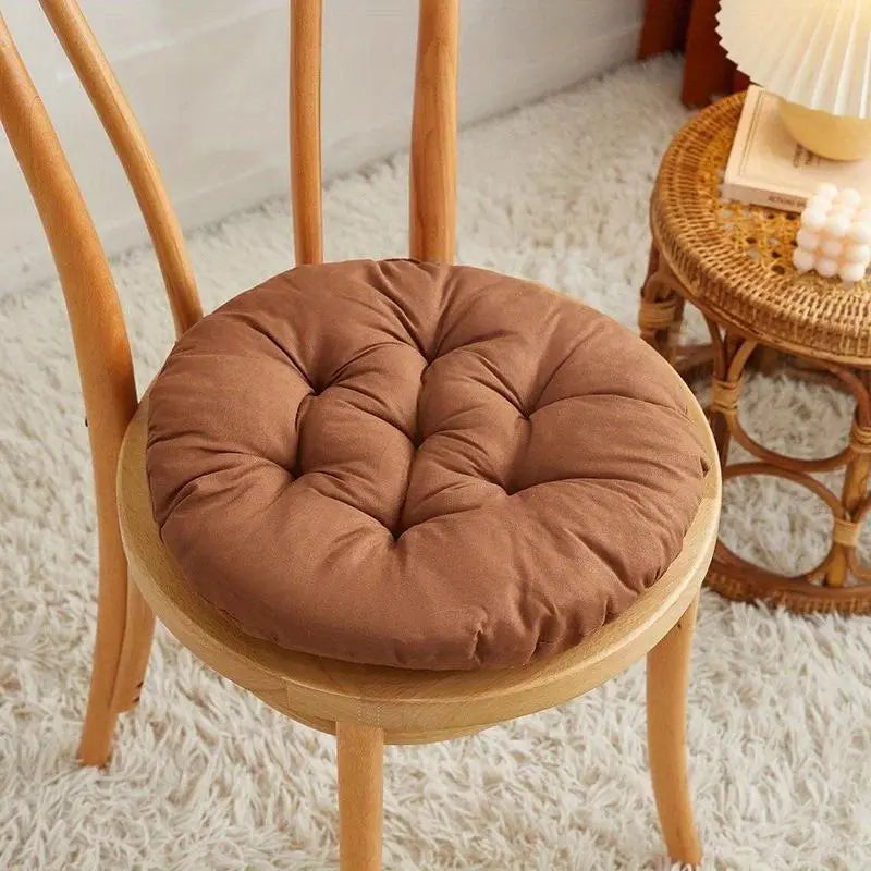 Thick Round Chair Cushion - Comfortable Washable Seat Pad for Office, Dining Room Use, Soft Reusable Everyday Seating Thick Cushion for Home & Tatami Floor