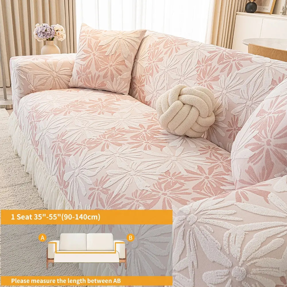 Floral Sofa Slipcover, Anti-Slip Full Coverage Lazy Elastic Furniture Protector, Washable Sofa Protector, High Elasticity Reusable Sofa Cover, All Seasons Use, Dustproof Sofa Slipcover, Washable Sofa Covers, Couch Covers For Sofa