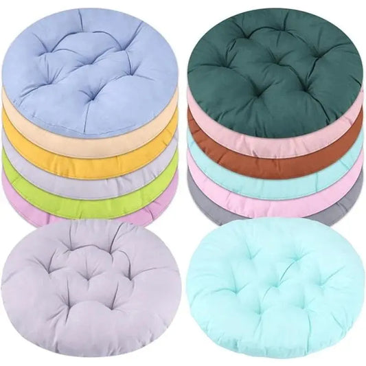 Thick Round Chair Cushion - Comfortable Washable Seat Pad for Office, Dining Room Use, Soft Reusable Everyday Seating Thick Cushion for Home & Tatami Floor