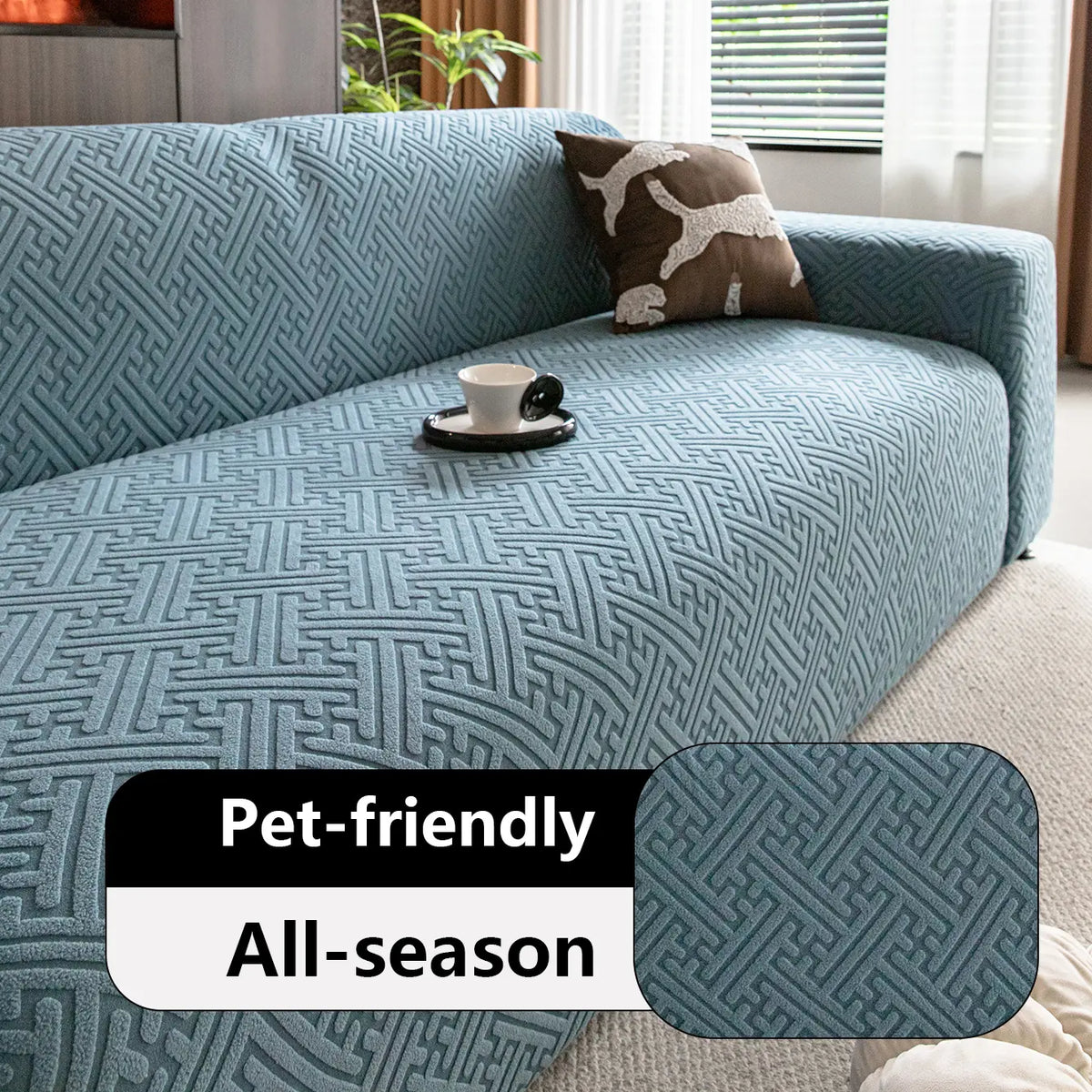 High-End Living Room Cover Cloth, Anti-Cat Scratch Sofa Protector, Washable Couch Protector, All-Season Use, Hand Wash and Easy to Clean, No Odor, Dustproof Sofa Slipcover, Sofa Covers Washable