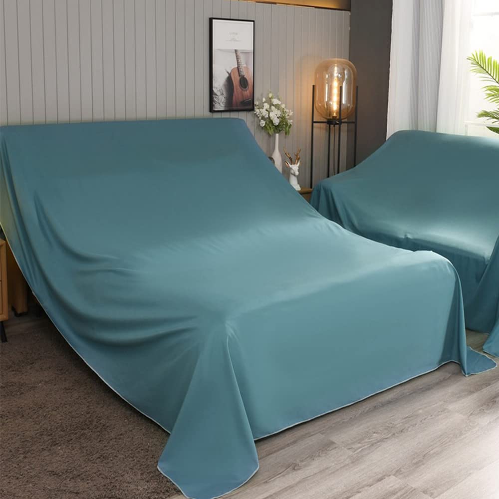 SUNSURE Furniture Dust Cover for Sofas, Chairs, Queen Size Mattress, Indoor Outdoor Furniture Dust Cloth, Home Dust Cover - Blue (94.5x138inch)
