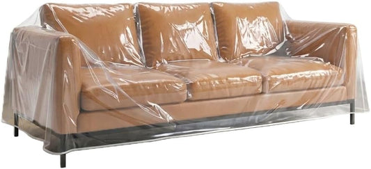 LAMINET Thick Crystal Clear Heavy-Duty Water Resistant Sofa/Couch Cover - Perfect for Protection Against CAT/Dog Clawing, Kids and Grandkids- Sofa - 42" BH x 18" FH x 96”W x 40”D