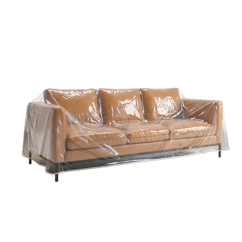 LAMINET Thick Crystal Clear Heavy-Duty Water Resistant Sofa/Couch Cover - Perfect for Protection Against CAT/Dog Clawing, Kids and Grandkids- Sofa - 42" BH x 18" FH x 96”W x 40”D