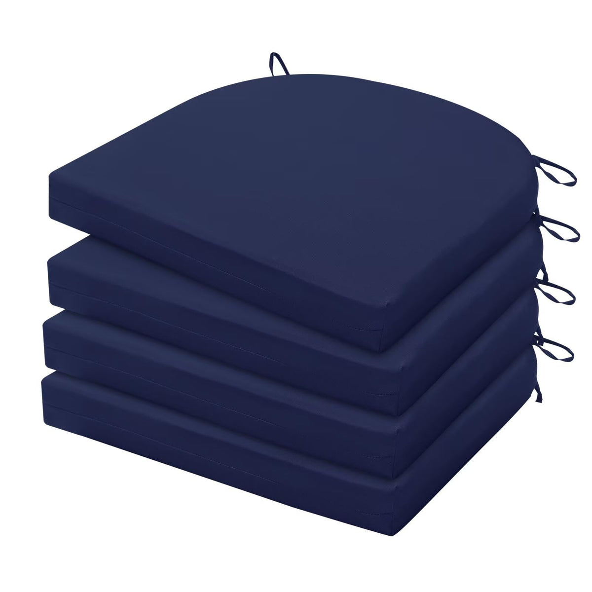 HARBOREST Outdoor Chair Cushions Set of 4, Water Resistant Patio Chair Cushions with Ties, Outdoor Seat Cushions for Patio Furniture, 17"x16"x2", Black/White Diamond