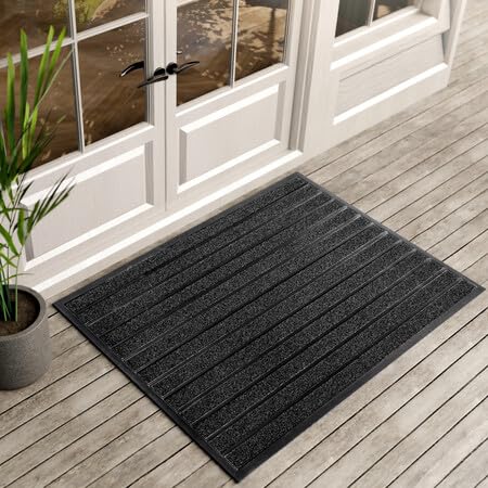 ubdyo Extra Durable Door Mat Outside Entrance (30" x 17", Bright Brown)