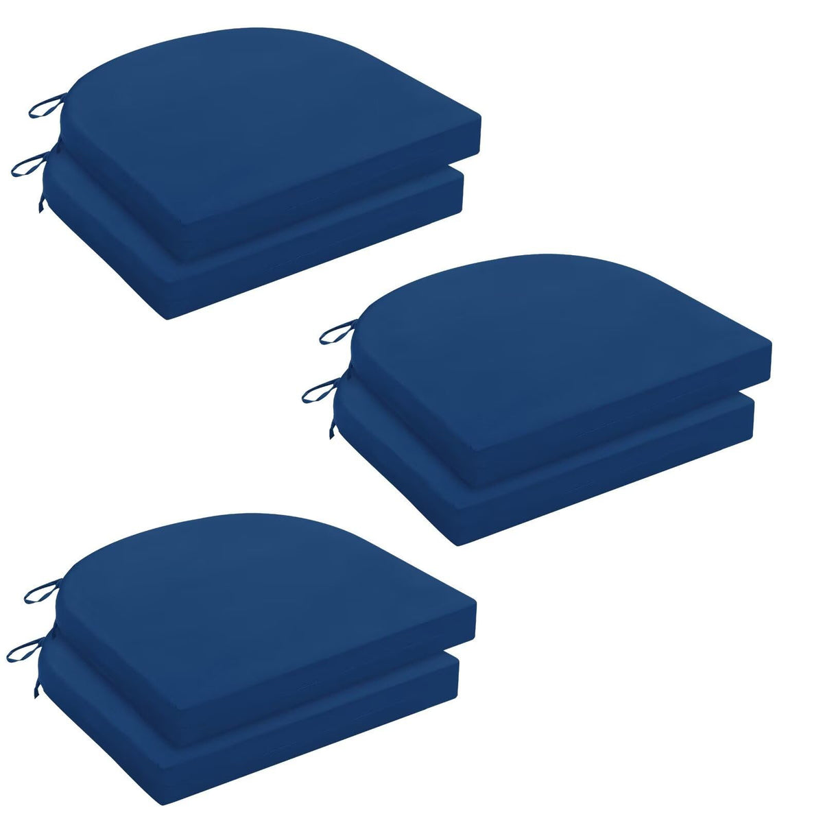 HARBOREST Outdoor Chair Cushions Set of 4, Water Resistant Patio Chair Cushions with Ties, Outdoor Seat Cushions for Patio Furniture, 17"x16"x2", Black/White Diamond