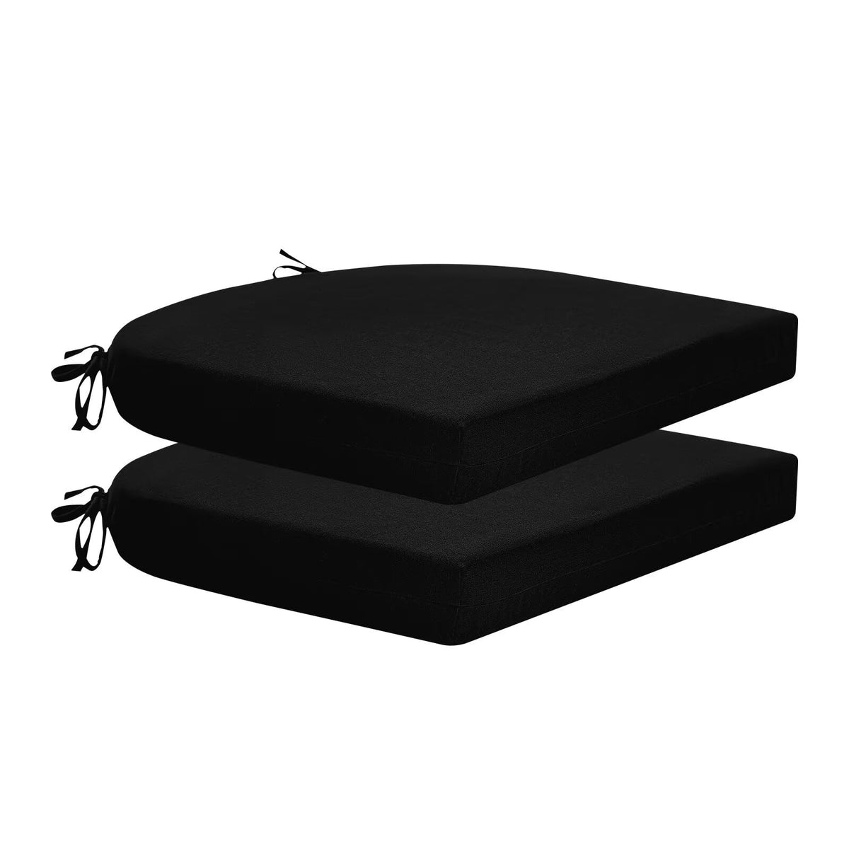 HARBOREST Outdoor Chair Cushions Set of 4, Water Resistant Patio Chair Cushions with Ties, Outdoor Seat Cushions for Patio Furniture, 17"x16"x2", Black/White Diamond