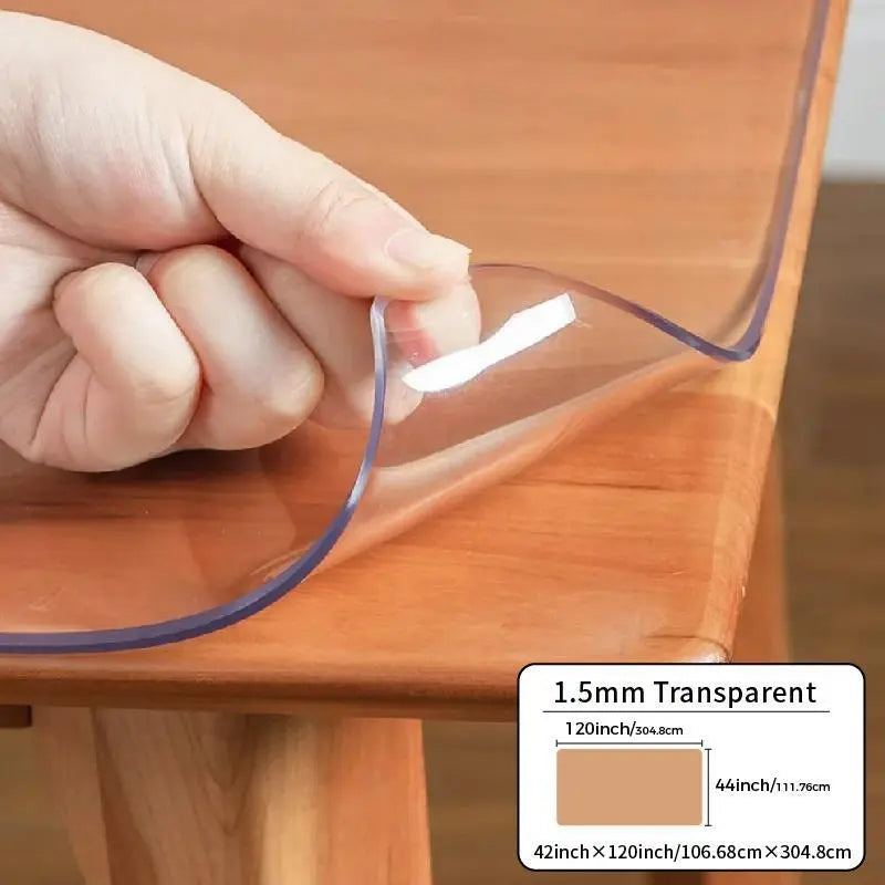 1.5mm Transparent PVC Dresser Protector – Shields Vanity from Cosmetic Residue, Oil & Moisture, Wipeable & Scratch-Resistant,sohochic