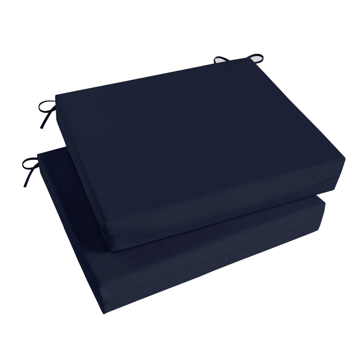 Basic Beyond Outdoor Chair Cushions Set of 4, Outdoor Cushions for Patio Furniture, Water Resistant Patio Chair Cushions with 2 Ties, 17x16x2, Black