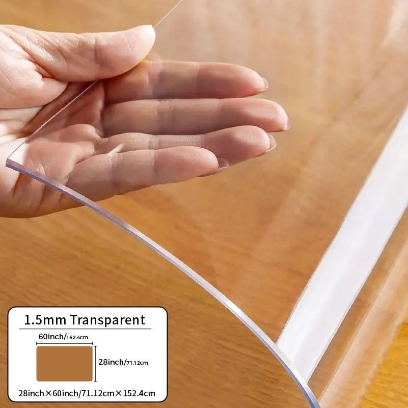 1.5mm Transparent PVC Dresser Protector – Shields Vanity from Cosmetic Residue, Oil & Moisture, Wipeable & Scratch-Resistant,sohochic
