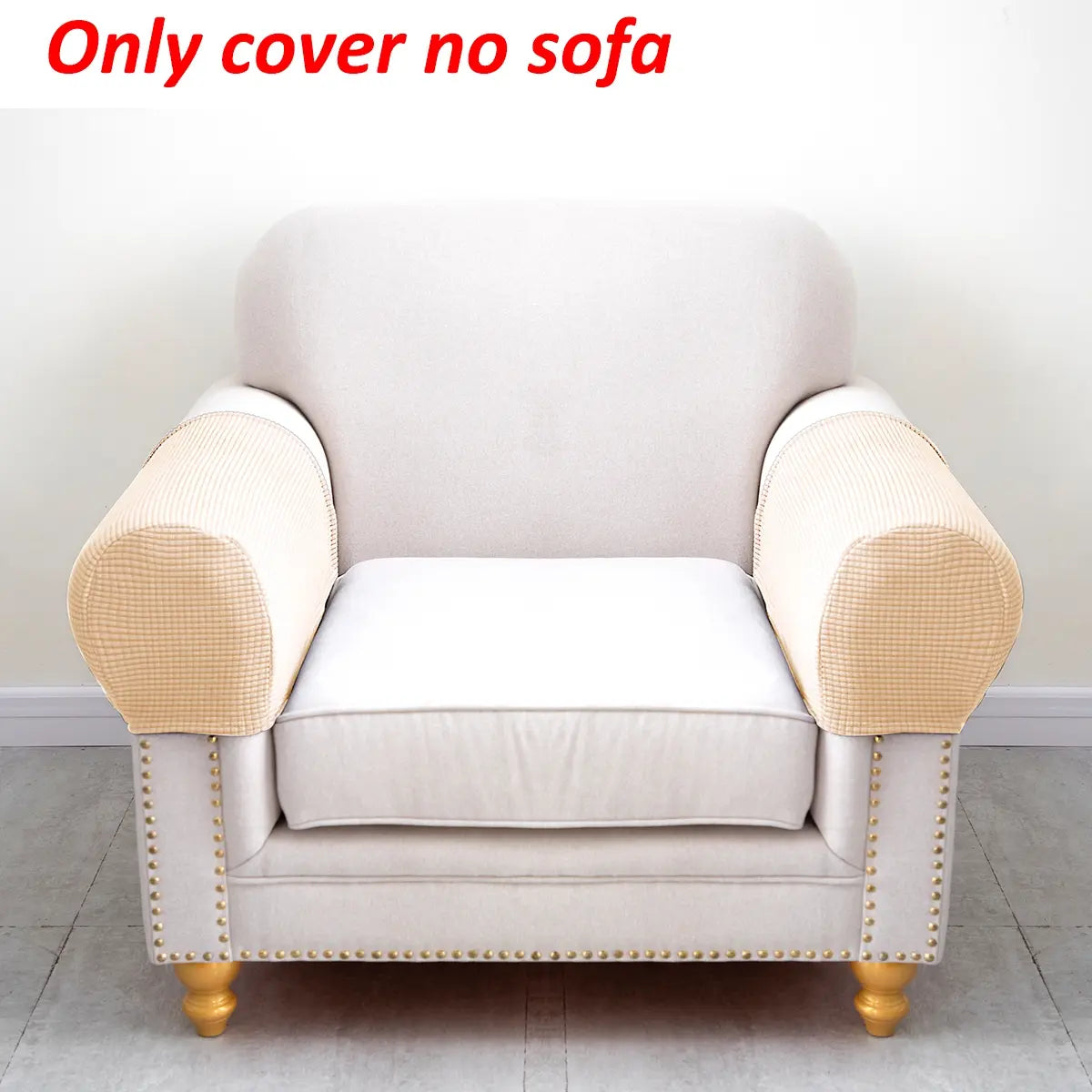 Durable Nylon Elastic Armrest Covers, Soft Fabric, Corn Grain Pattern, Scratch & Dust Proof, Suitable for Single to Four Seater Sofas, Set of Two, Decorative Couch Sofa Protector