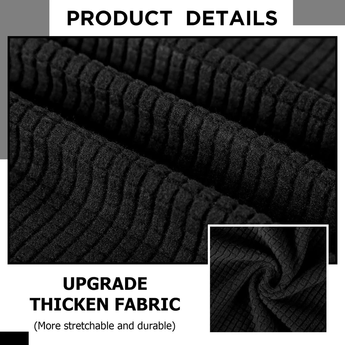 Classic 3-Pc Stretch Universal Sofa Protector Set - 3-Seater Couch Cover for Sofa with Armchair Covers, Anti-Slip Elastic Polyester-Spandex, Skin-Friendly Full Coverage, Wrinkle Resistant, Machine Washable, All-Season, Local Warehouse Gift for Parents, 3-
