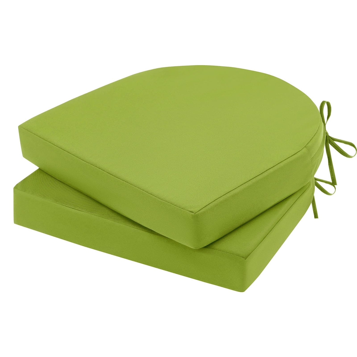 Topotdor Outdoor Chair Cushions Set of 2,17"x16"x2" Patio Chair Pads,Yellow
