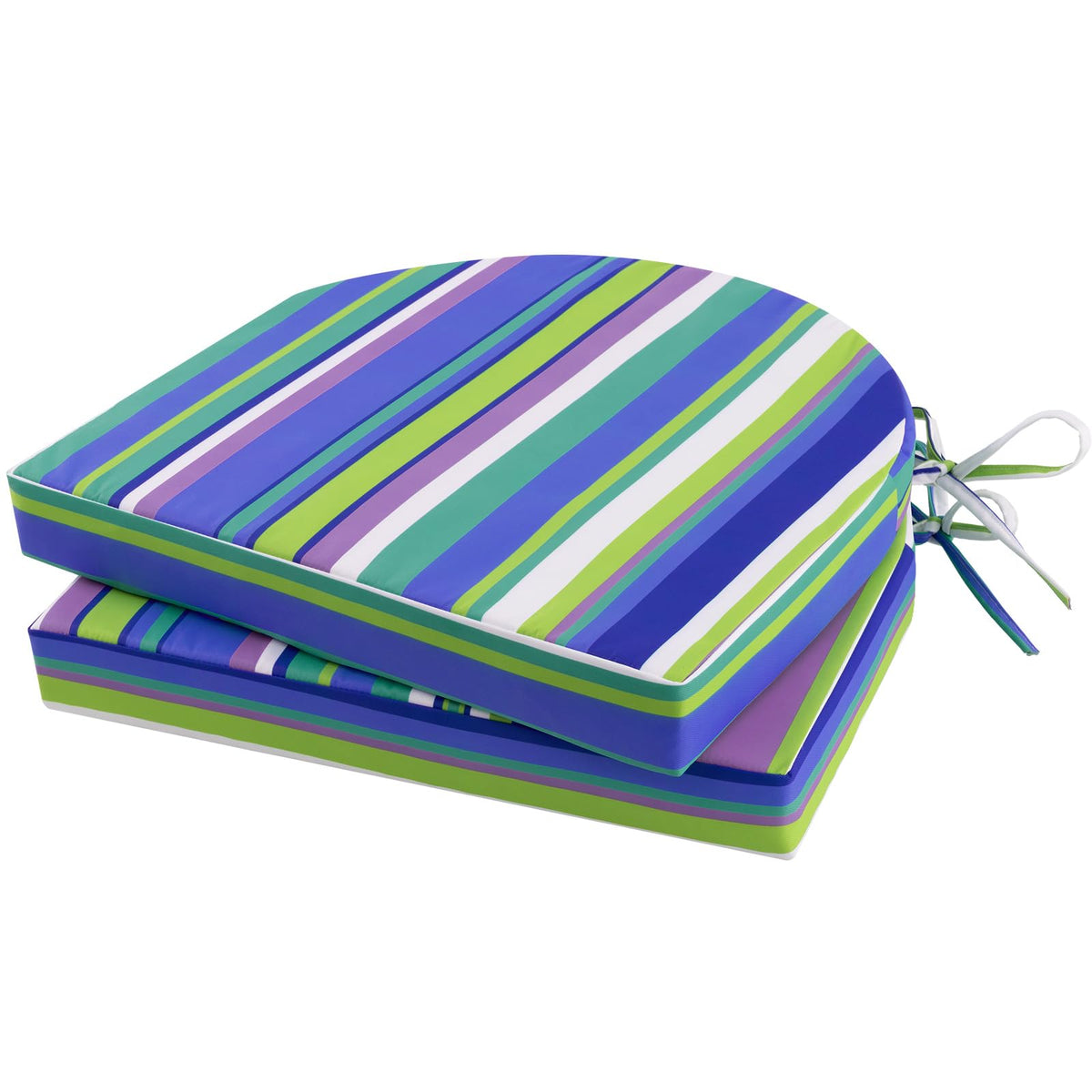 Topotdor Outdoor Chair Cushions Set of 2,17"x16"x2" Patio Chair Pads,Yellow