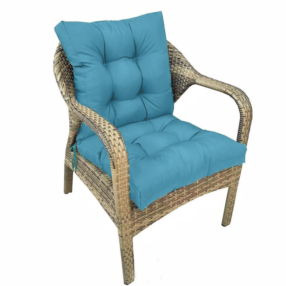 Outdoor Chair Cushions Waterproof Floral Tufted Lawn Wicker Chair Cushion for Patio Furniture Indoor Rocking Chair Pad 41.7"*20.8"*3.5" Hawaii