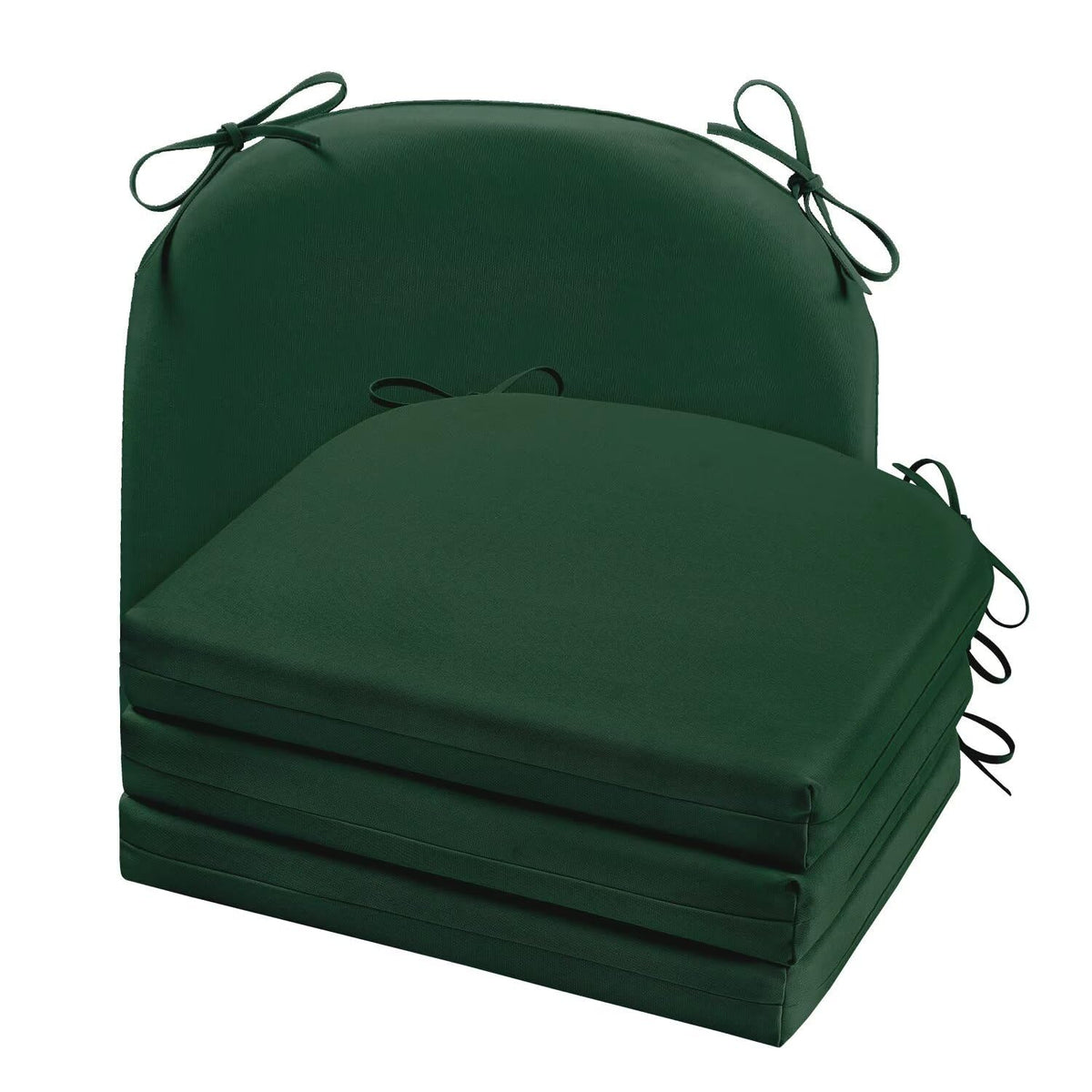 Cozyide Outdoor Chair Cushions, Waterproof Patio Seat Cushions with Adjustable Straps, Round Corner Patio Chair Cushions for Garden, Royal Blue, 17x16x2 Inch (Pack of 2)