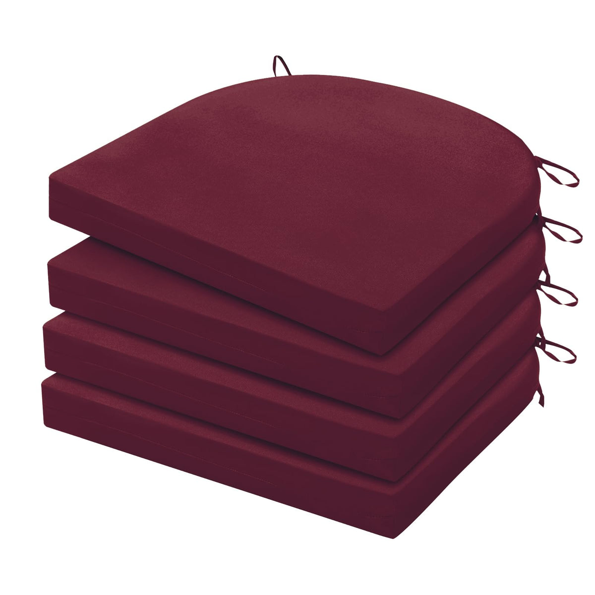 HARBOREST Outdoor Chair Cushions Set of 4, Water Resistant Patio Chair Cushions with Ties, Outdoor Seat Cushions for Patio Furniture, 17"x16"x2", Black/White Diamond