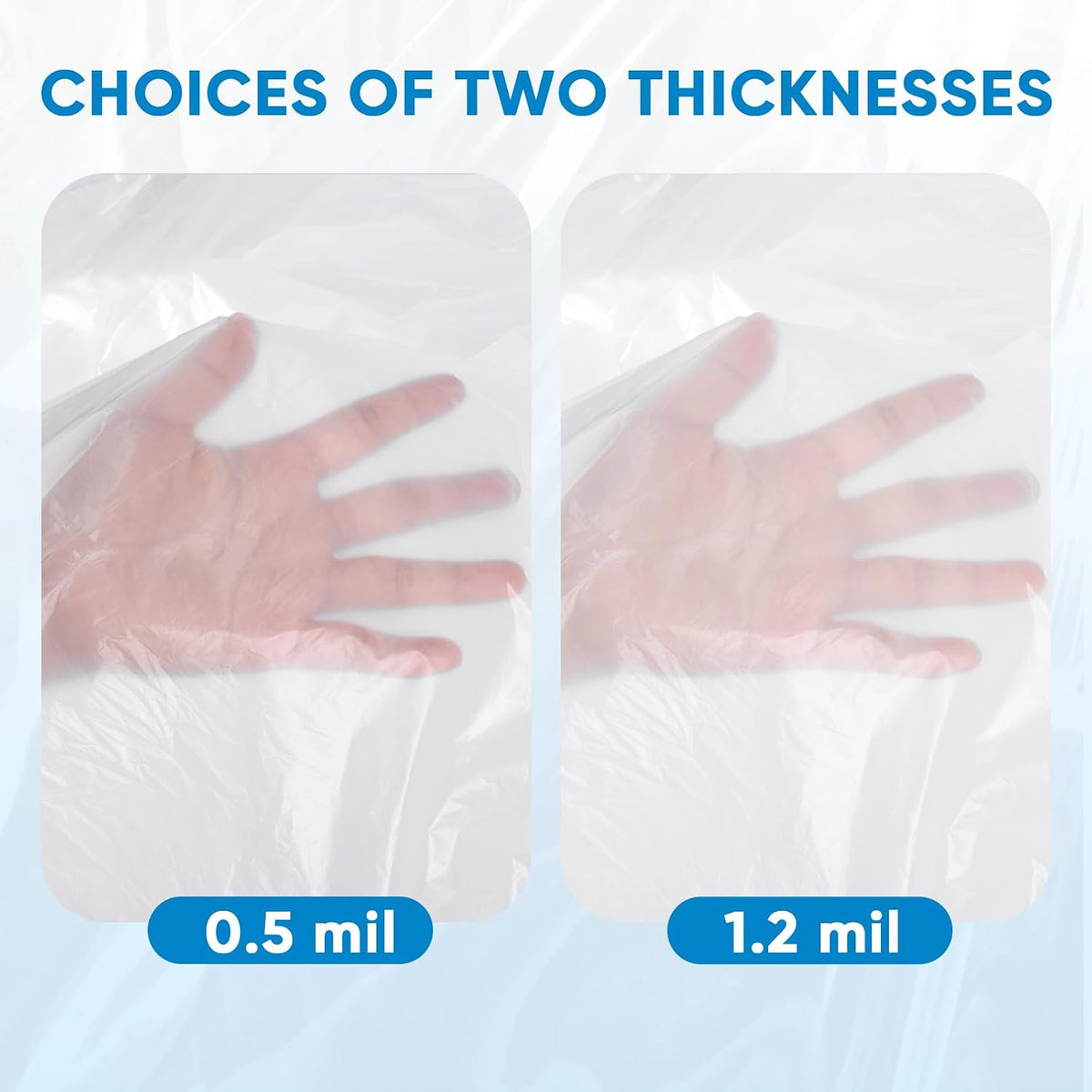 TICONN 12 x 9 Ft Plastic Drop Cloth for Painting, Waterproof Painters Plastic Sheeting, Painting Tarp for Furniture Cover, Floor Protection (6PK, 0.5Mil)