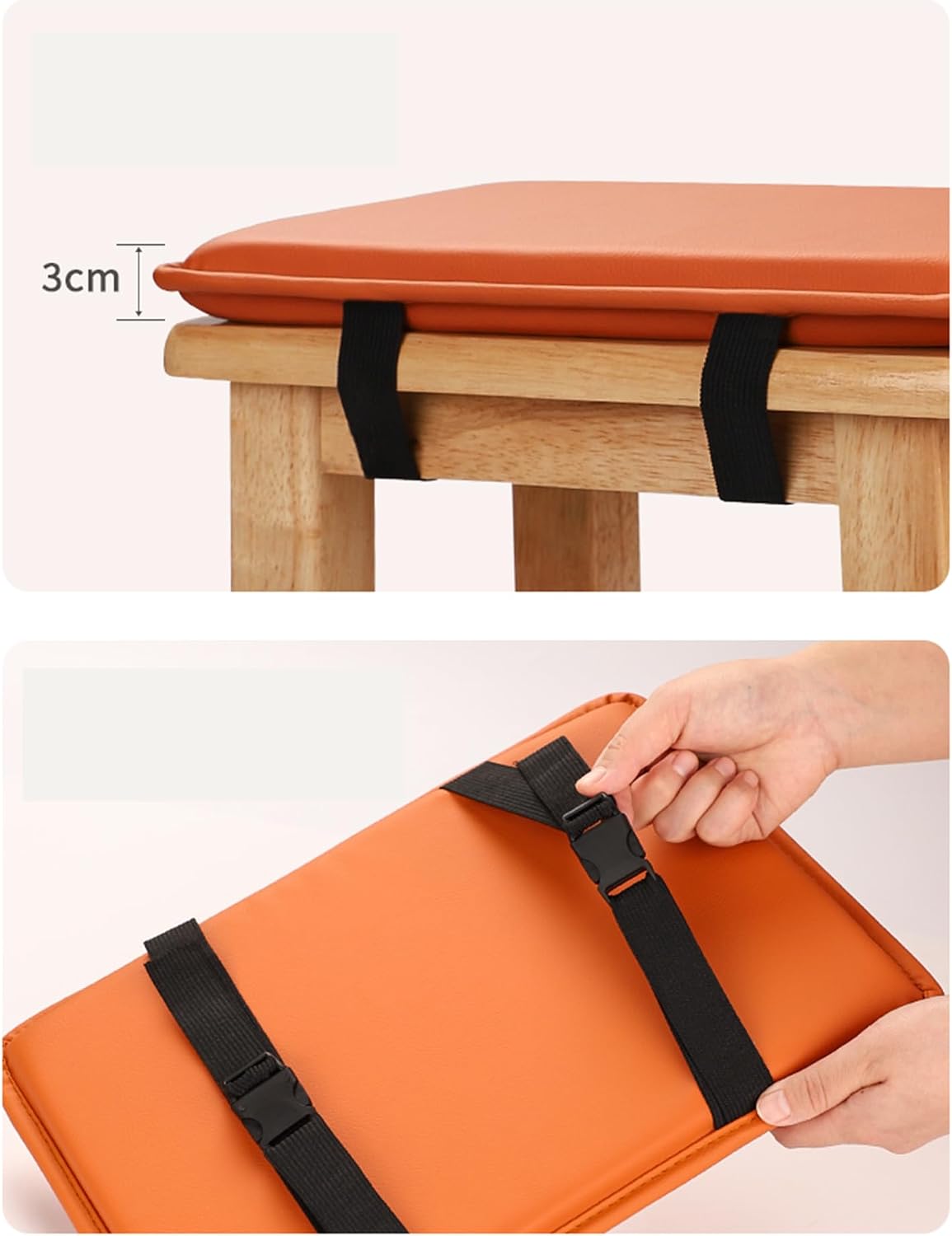 Memory Foam Seat Cushion,Small Saddle Stool Cushion,Rectangle Bench Cushion