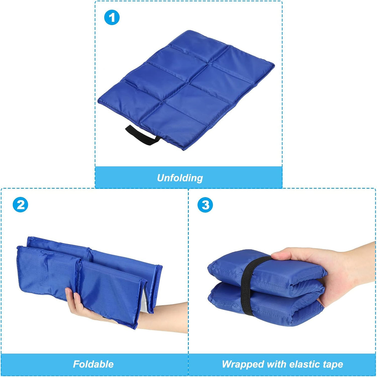 PATIKIL Outdoor Sitting Mat Waterproof Oxford Cloth Seat Cushion Folding Foam Mini Camping Seat for Picnic, Camping, Hiking