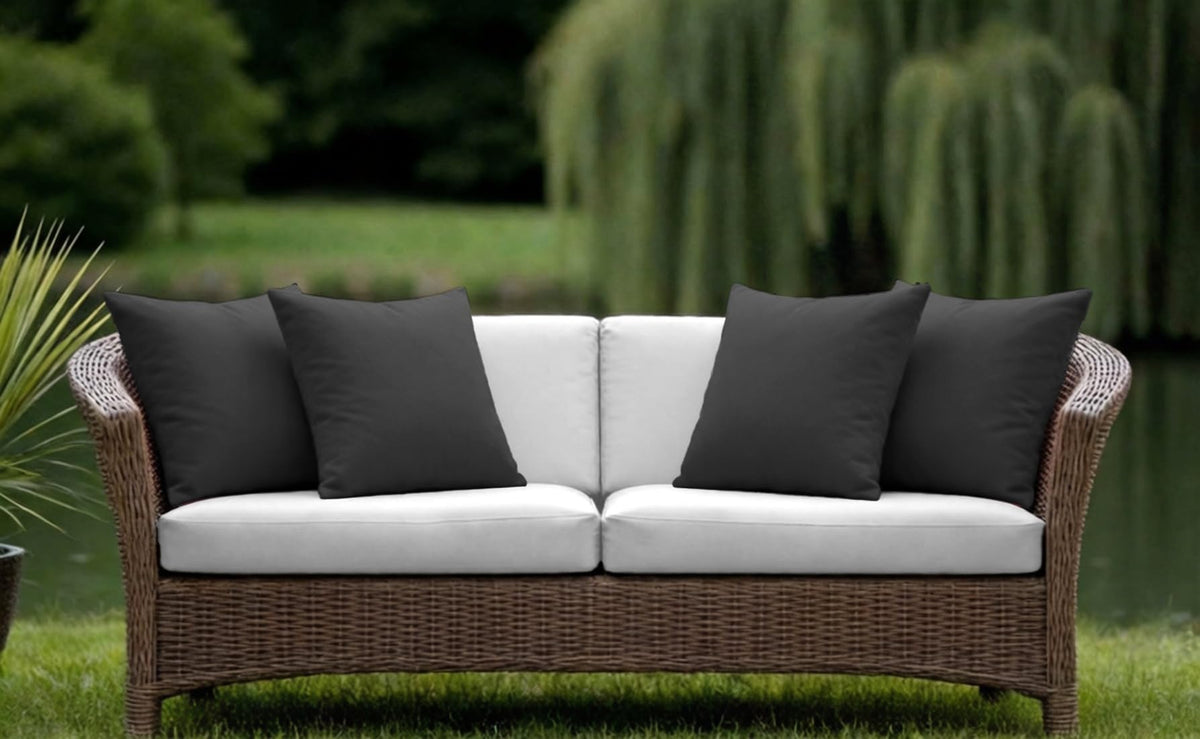 Outdoor Throw Pillows with Inserts, Waterproof Pillows for Outdoor Seating, Square Decorative Garden Cushion for Patio Furniture, Bed, Couch, Sofa(Red, 18" x 18" (Pack of 2))