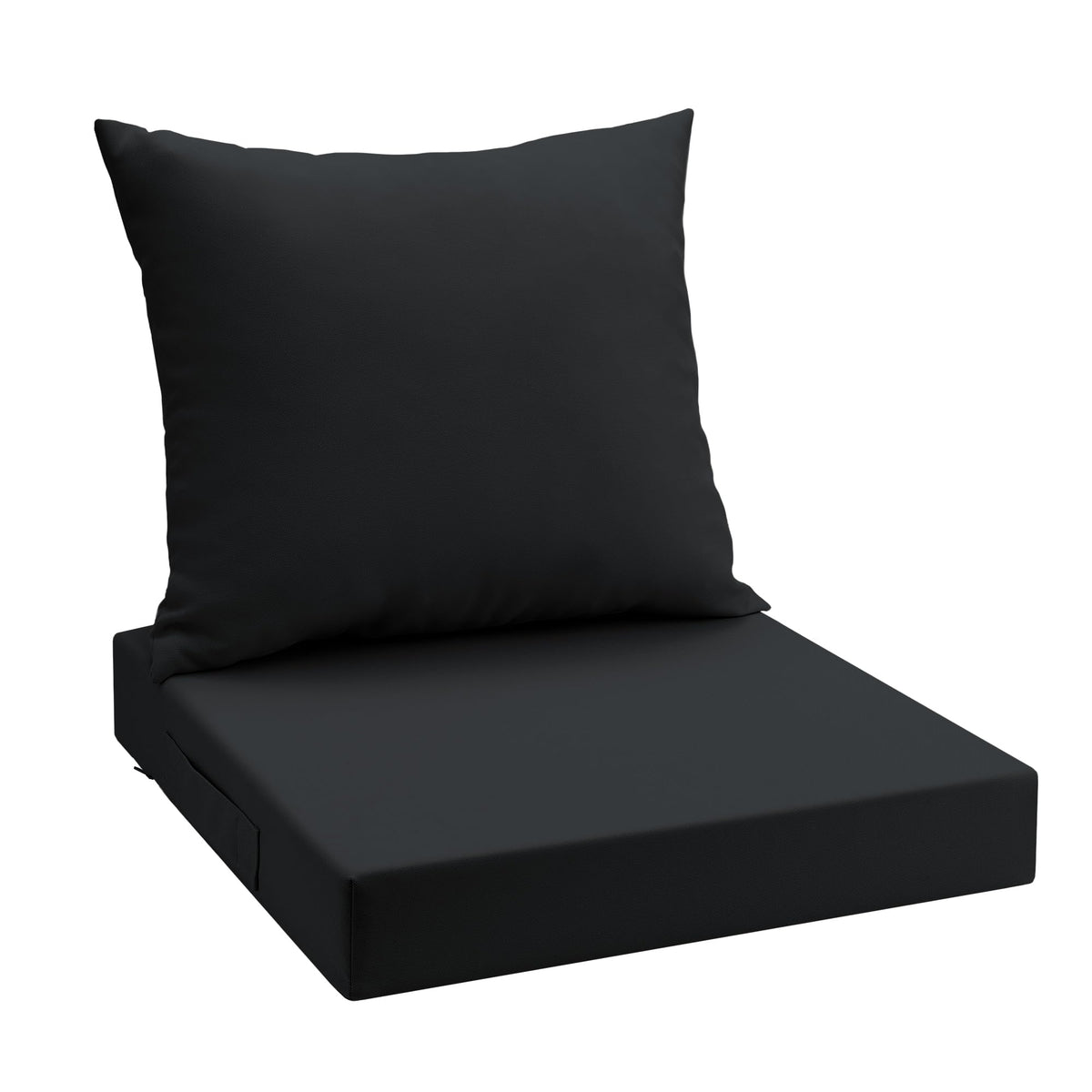 UNIKOME Outdoor Seat Cushions 24 X 24 Inch - Water-Resistant & Fade Resistant, Removable Cover Patio Furniture Cushions for Chair, Sofa, Couch, Wicker, Beige